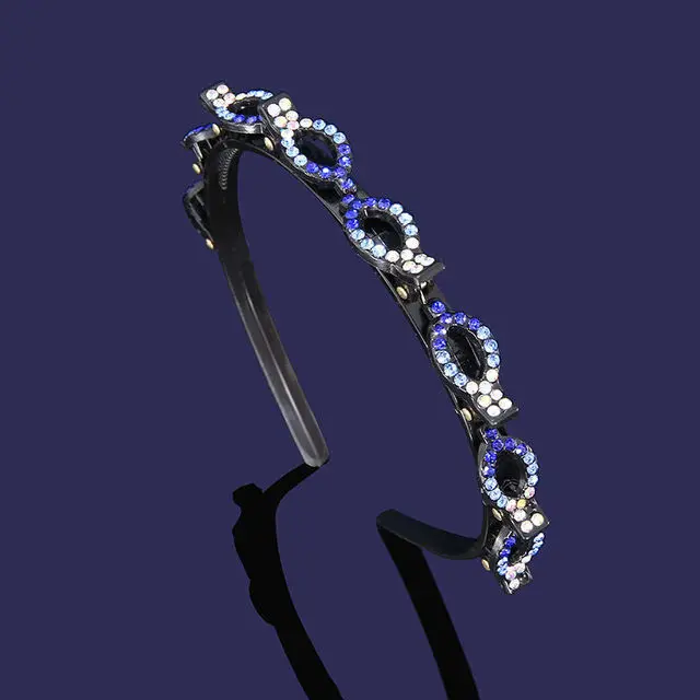 2024 New Fashion Hot Sale Explosion Pearl Rhinestone Bangs Clip Headband Headband for Women Girl Hair Accessories Headwear