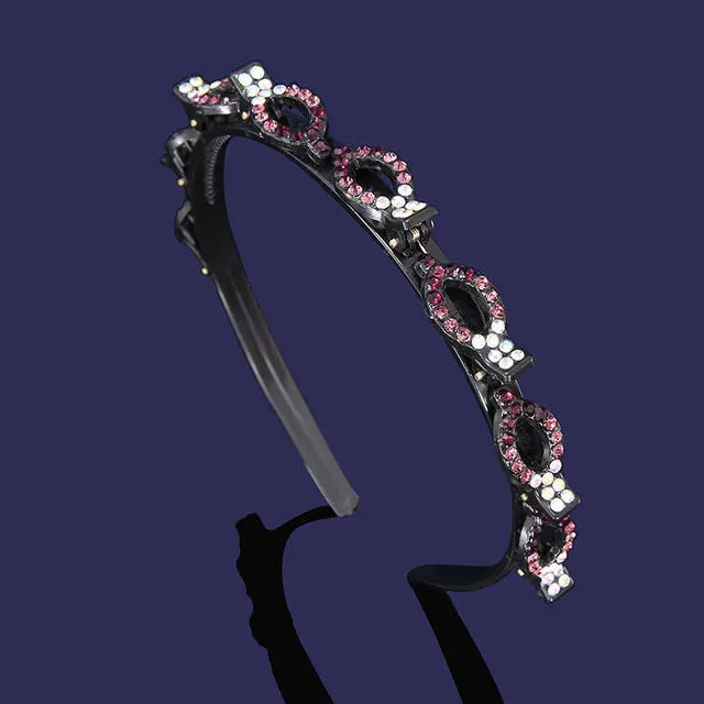 2024 New Fashion Hot Sale Explosion Pearl Rhinestone Bangs Clip Headband Headband for Women Girl Hair Accessories Headwear