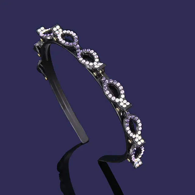 2024 New Fashion Hot Sale Explosion Pearl Rhinestone Bangs Clip Headband Headband for Women Girl Hair Accessories Headwear