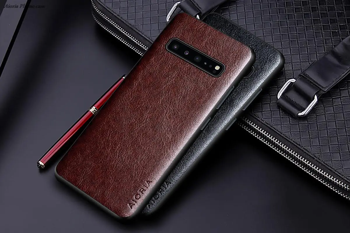 Case for Samsung Galaxy S10 Plus S10E S10 Lite 5G coque Luxury leather Business solid color cover for samsung galaxy s10 case