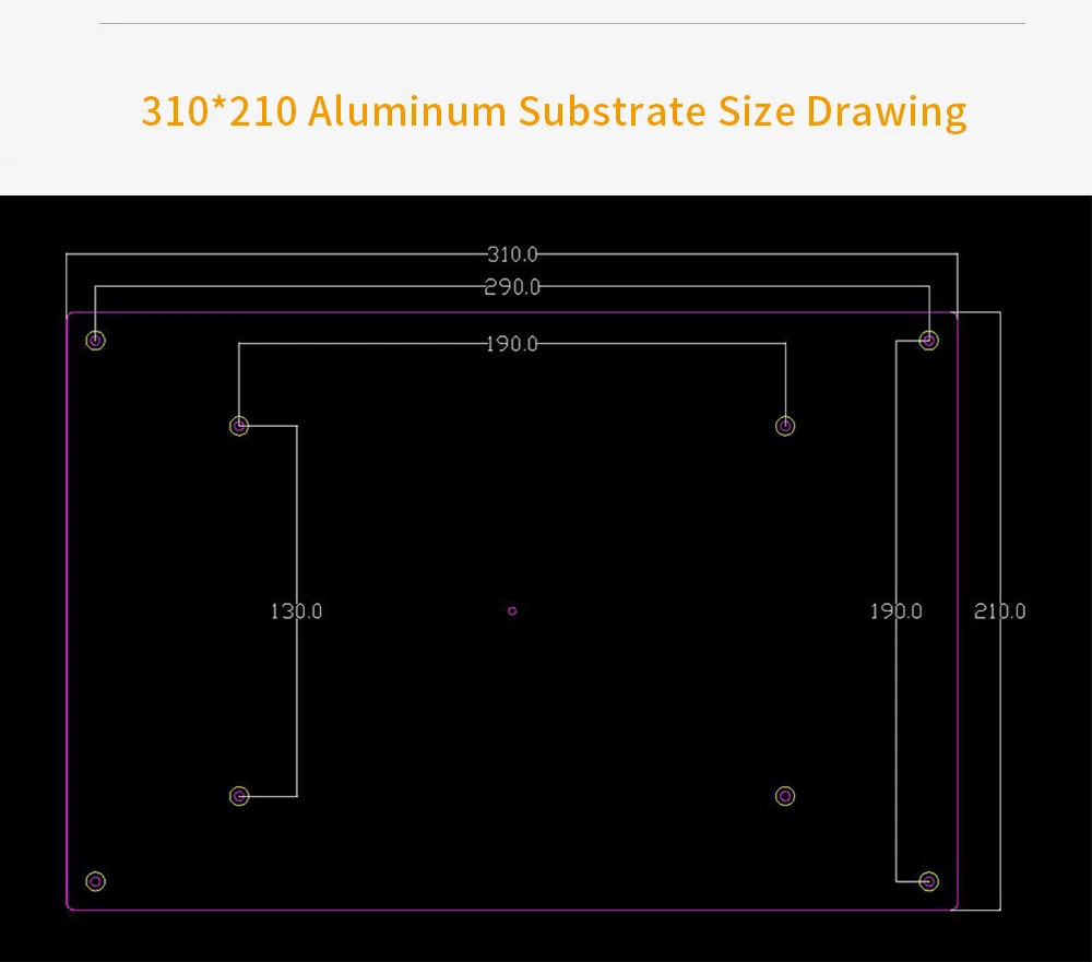 LERDGE 3D Printer Parts 3mm Aluminum Substrate Hotbed MK2A Heated Hot bed Plate Heating Platform Accessories 220mm 310mm
