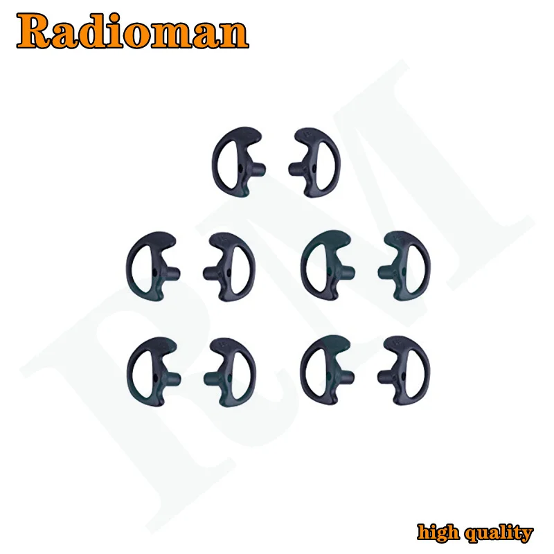 Lot 5 Pair White Silicone Earmold Earbud for Universal Walkie Talkie Radio Air Acoustic Coil Tube Earpiece Headphone S/M/L Size