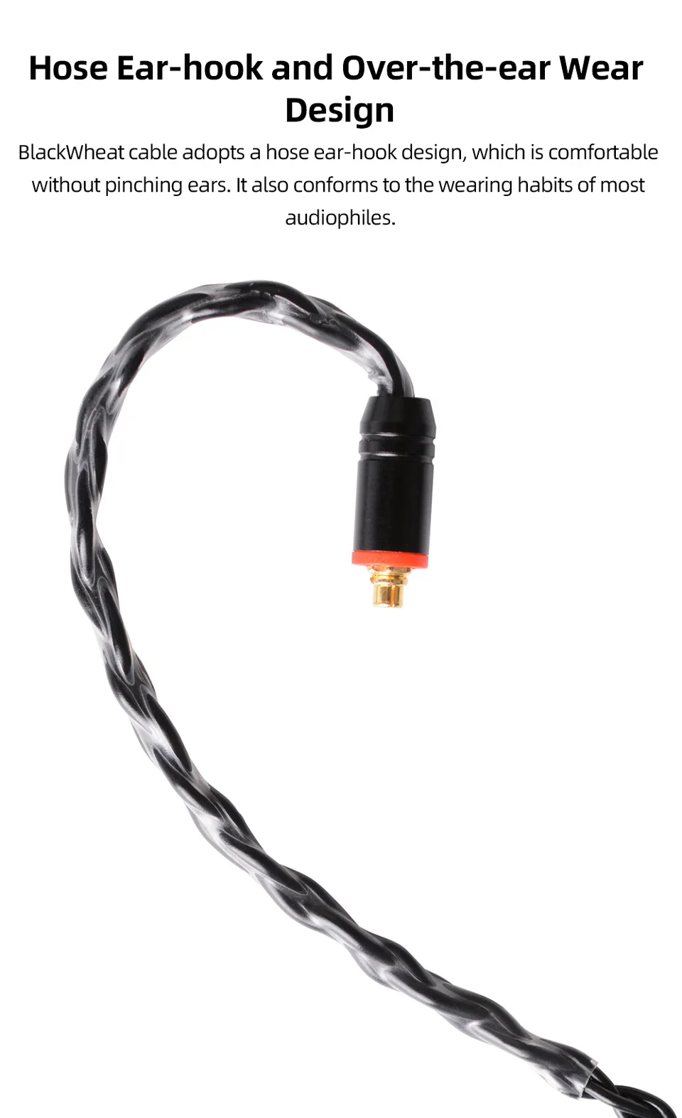 NICEHCK BlackWheat 8 Core Silver Plated Copper Microphone Cable MMCX/QDC/0.78 2Pin With Mic for DB1 DB3 AS10 EDX CA4 C12
