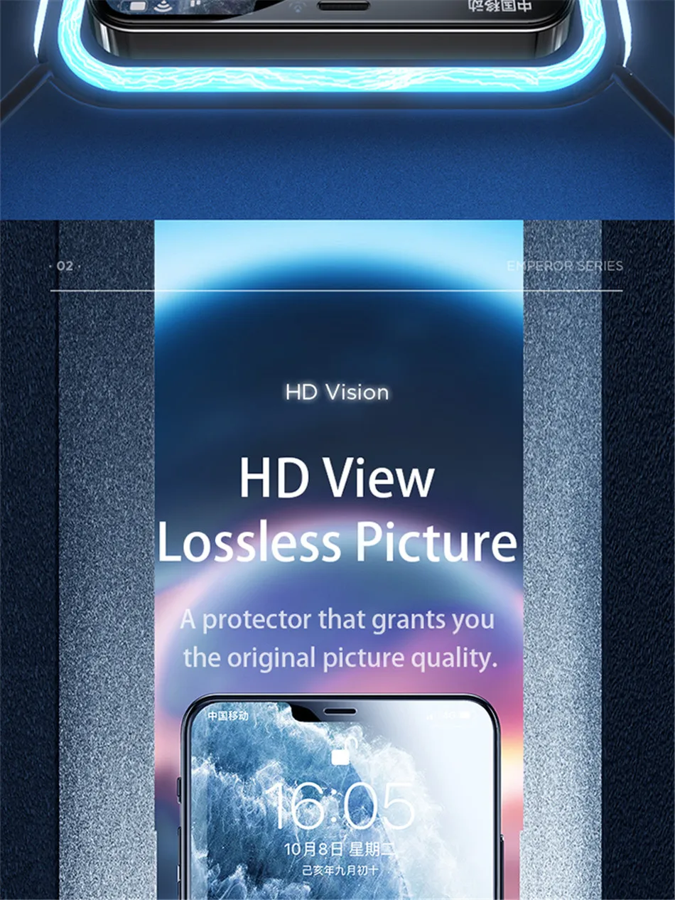 Remax Tempered Glass Film For iPhone 15 15Pro Max For iPhone 14 14Pro 13/12 Series 9H Hardness Anti-fingerfrint Non-friable