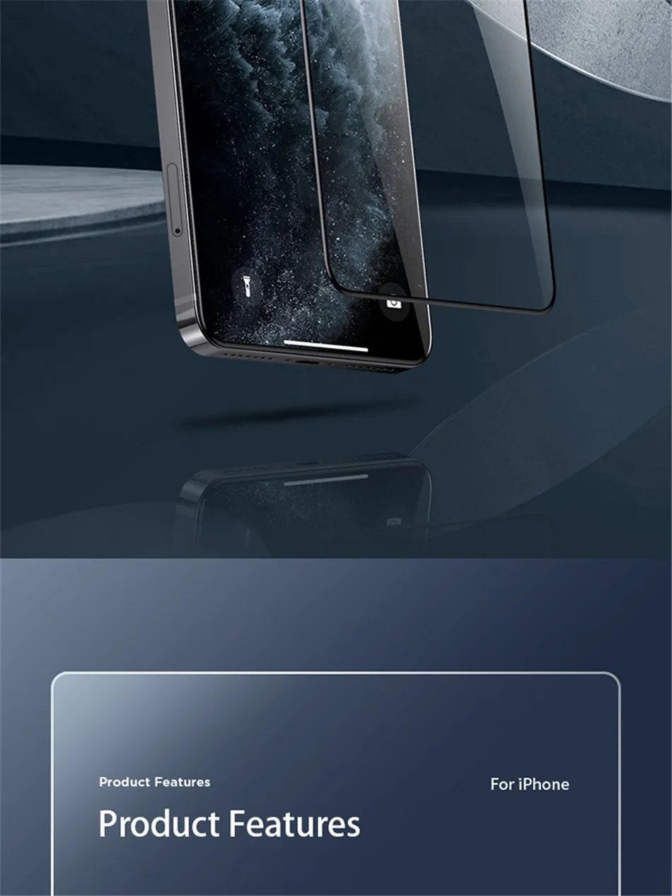 Remax Tempered Glass Film For iPhone 15 15Pro Max For iPhone 14 14Pro 13/12 Series 9H Hardness Anti-fingerfrint Non-friable