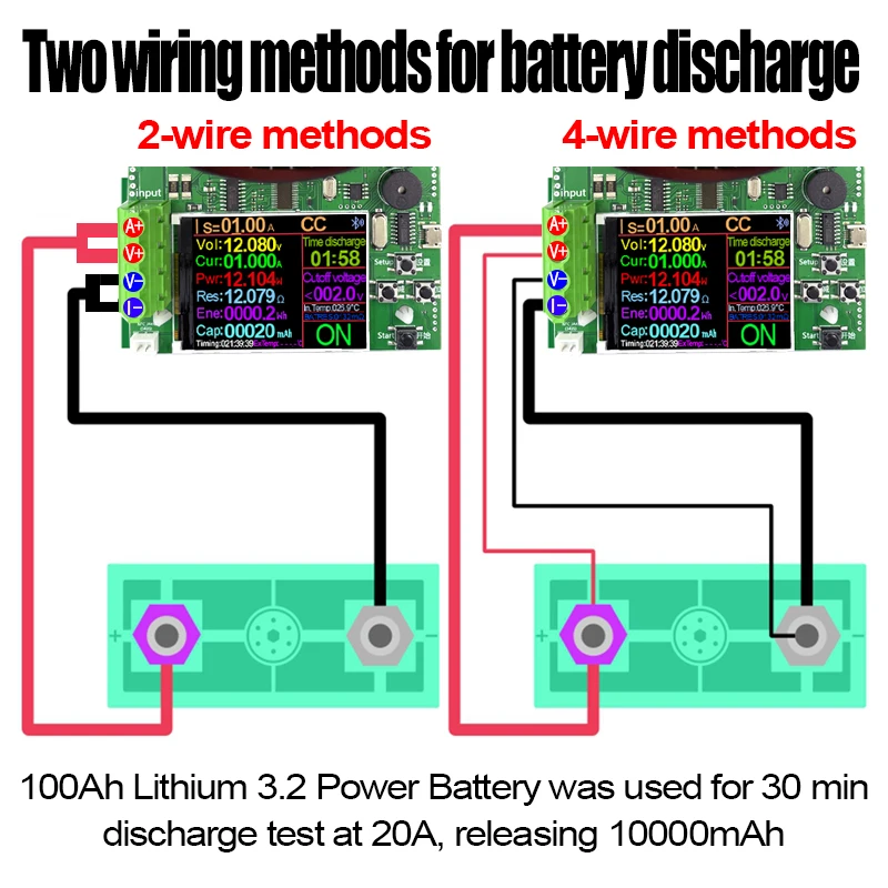180W DC Tester APP Electronic Load Lithium Battery Capacity Monitor Discharge Charge Power Meter Supply Checker + PD/QC Trigger
