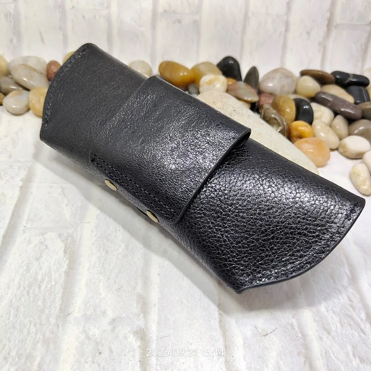 Blongk Glasses Case Waist Bag Genuine Leather Sunglasses Box Pocket Belt Pack Portable Men Women YJHd-55