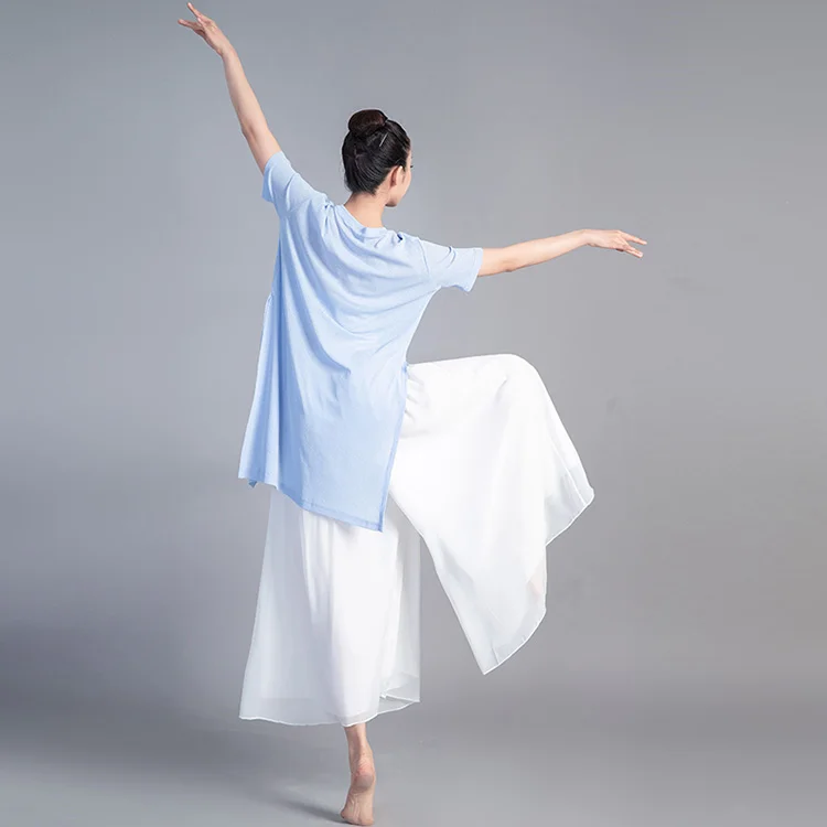 Women Dancing Pant For Women Classical Dance Modern Dance Chinese Folk Dance Practice Loose Pant Long Chiffon Wide Leg Pants