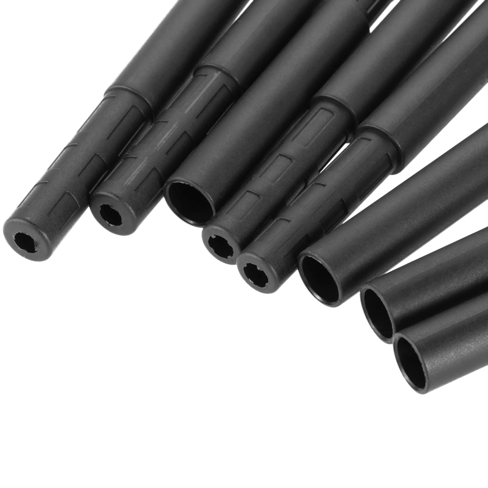 10Pcs Black Golf Club Carbon Fiber Extension Rods Kit Butt Extender Stick for Iron /Graphite Shaft Putter Golf Accessories 125mm