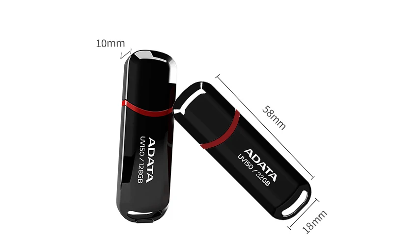ADATA USB3.2 UV150 Pendrive Portable 128GB USB Flash Drive 64GB U Disk High Speed Pen Drive 32GB Black for Desktop PC Laptop