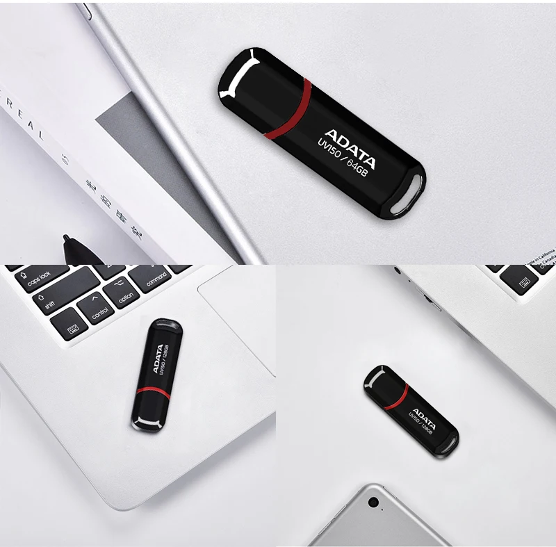 ADATA USB3.2 UV150 Pendrive Portable 128GB USB Flash Drive 64GB U Disk High Speed Pen Drive 32GB Black for Desktop PC Laptop