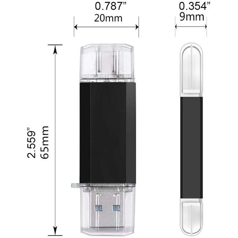 OTG USB Flash Drive 256GB 128GB Type C Pen Drive 64GB 32GB 16GB External Storage Pendrive USB 3.0 Memory Stick For Android/PC