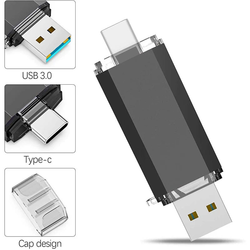 OTG USB Flash Drive 256GB 128GB Type C Pen Drive 64GB 32GB 16GB External Storage Pendrive USB 3.0 Memory Stick For Android/PC
