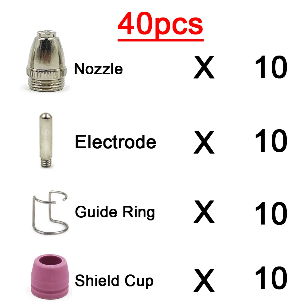 Air Plasma Cutting Gun Accessories Consumables Torch Electrode Tip Nozzle Shield Cap Kit For WSD60 AG60 SG55 CUT60 LGK60