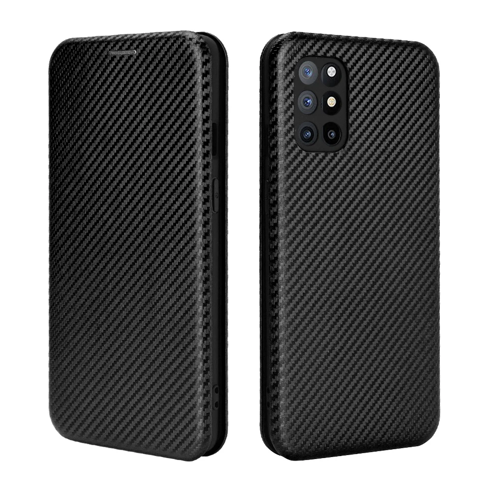 Carbon Fiber Magnetic Leather Flip Cover Case for Oneplus 13 12 12R 11R 10 9 Pro 8T 8 Pro 7T 6T Nord4 Shell Wallet Card Holder