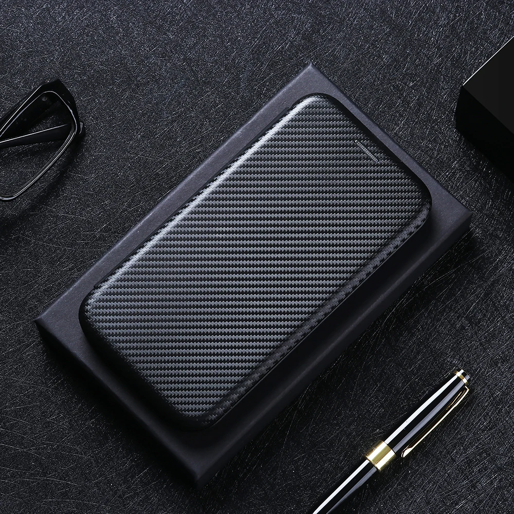 Carbon Fiber Magnetic Leather Flip Cover Case for Oneplus 13 12 12R 11R 10 9 Pro 8T 8 Pro 7T 6T Nord4 Shell Wallet Card Holder
