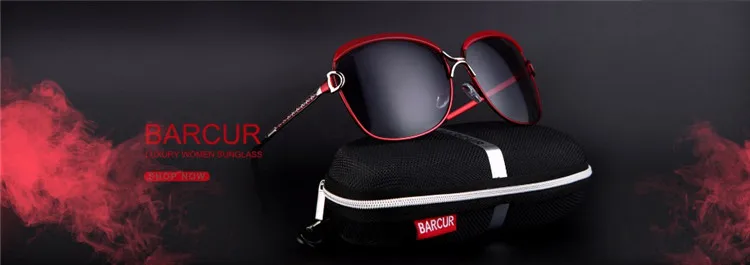 BARCUR Latest Gradient Women Sunglasses Polarized Sun glasses Pilot Female gafas oculos de sol masculino