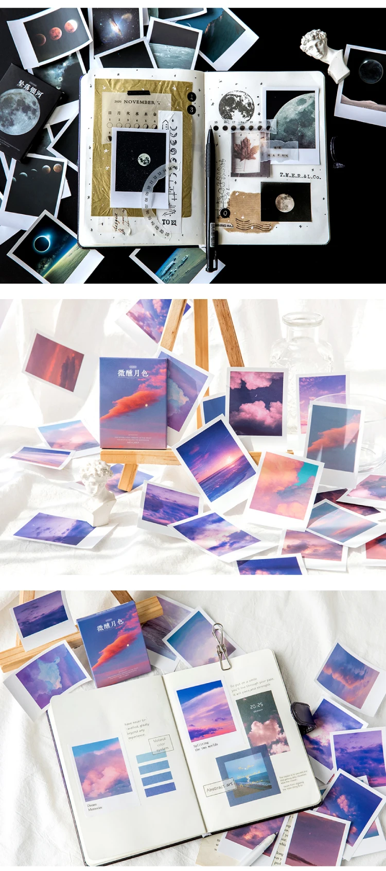 30pcs/box cute book flower stationery sticker landscape travel sticker DIY decorative glue sticker diary school supplies lomo