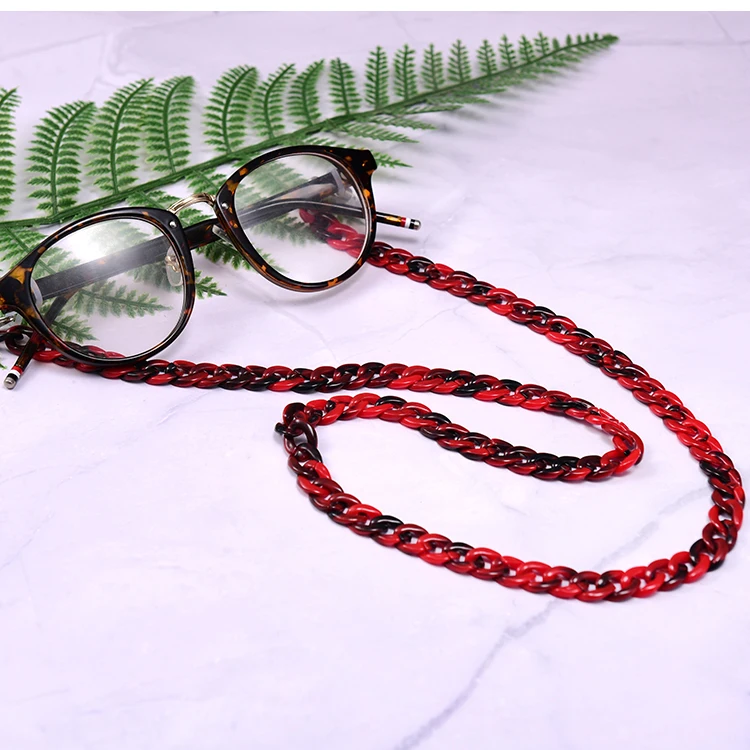 MOON GIRL 72cm Acrylic Sunglasses Chain Women Anti Slip Reading Eyewears Ribbon Clip Mask Holder Neck Strap Lanyard Dropshipping