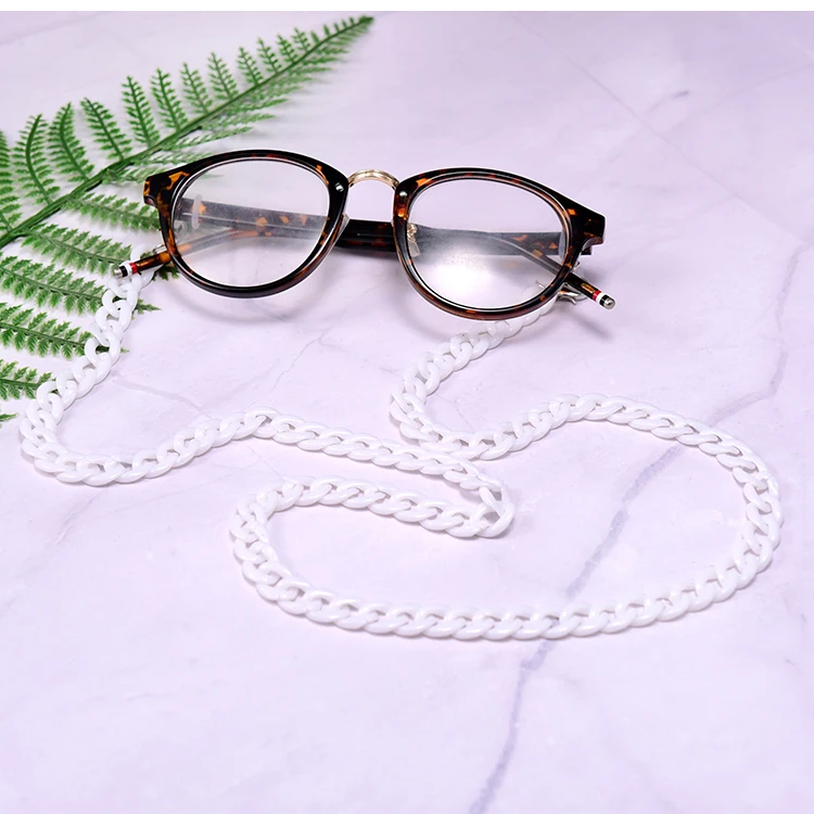 MOON GIRL 72cm Acrylic Sunglasses Chain Women Anti Slip Reading Eyewears Ribbon Clip Mask Holder Neck Strap Lanyard Dropshipping