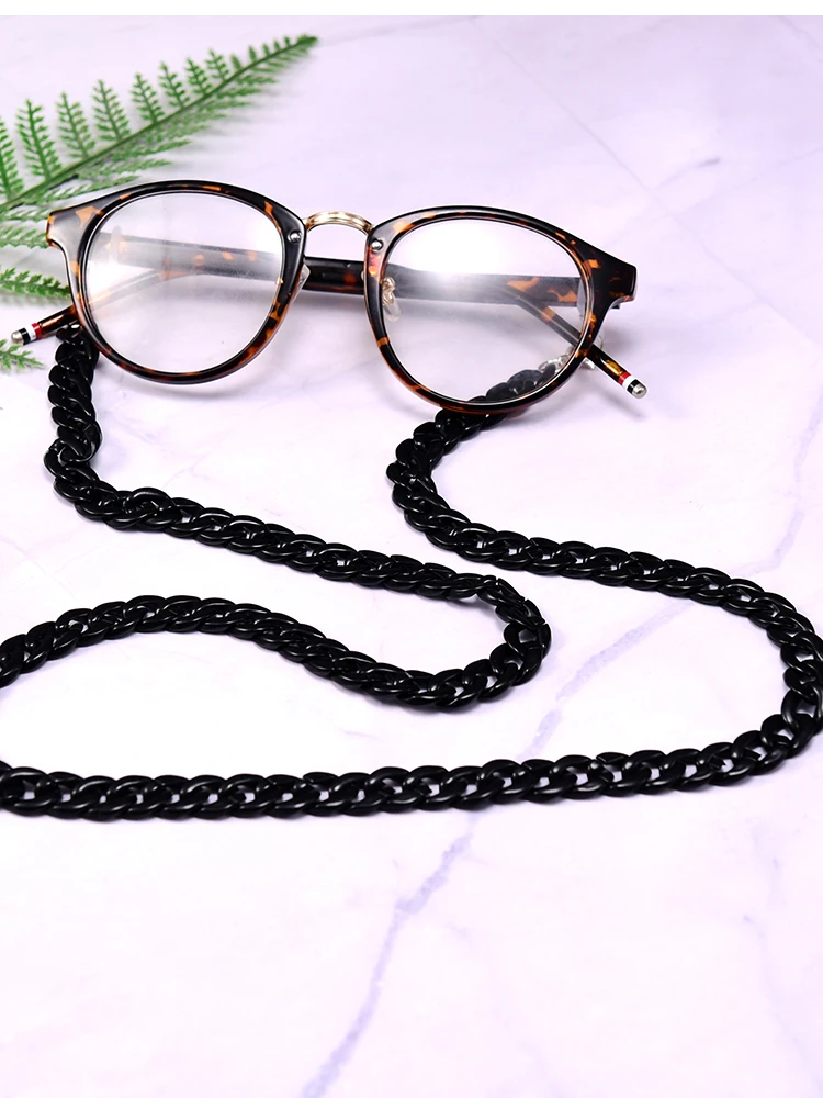 MOON GIRL 72cm Acrylic Sunglasses Chain Women Anti Slip Reading Eyewears Ribbon Clip Mask Holder Neck Strap Lanyard Dropshipping