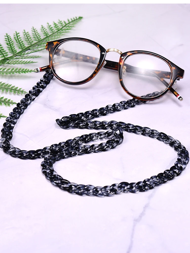 MOON GIRL 72cm Acrylic Sunglasses Chain Women Anti Slip Reading Eyewears Ribbon Clip Mask Holder Neck Strap Lanyard Dropshipping