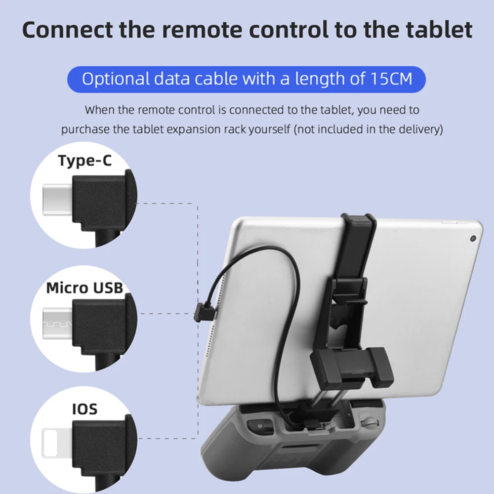 Tablet Extended Bracket Mount for DJI AIR 3S/NEO/Mini 2/4K/Mavic 3/Air 3/2S for RC-N1/2/3 Remote Control Holder Drone Accessory
