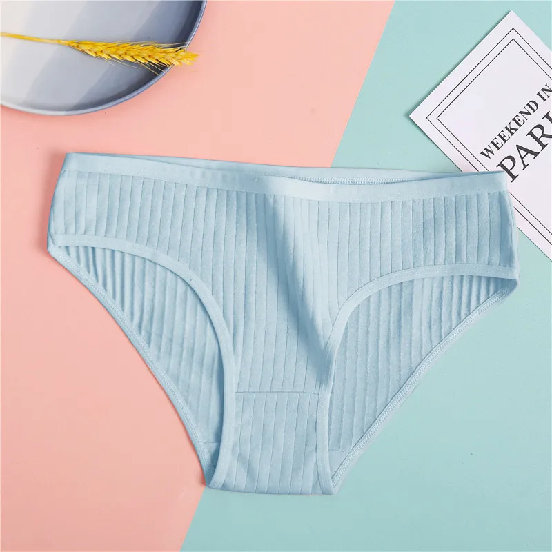 FINETOO 3PCS/Set Women's Underwear Cotton Panty Sexy Panties Female Underpants Solid Color Panty Intimates Women Lingerie M-2XL