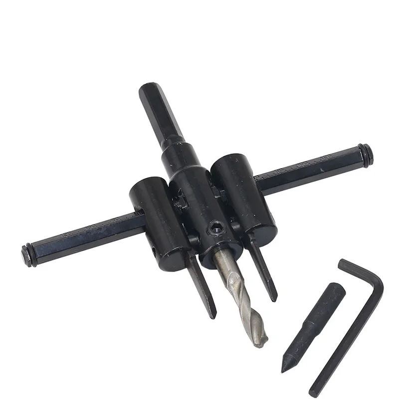 30-120/200/300mm Adjustable Circle Hole Cutter Wood Drywall Drill Bit Saw Round Cutting Blade Aircraft Type DIY Tool