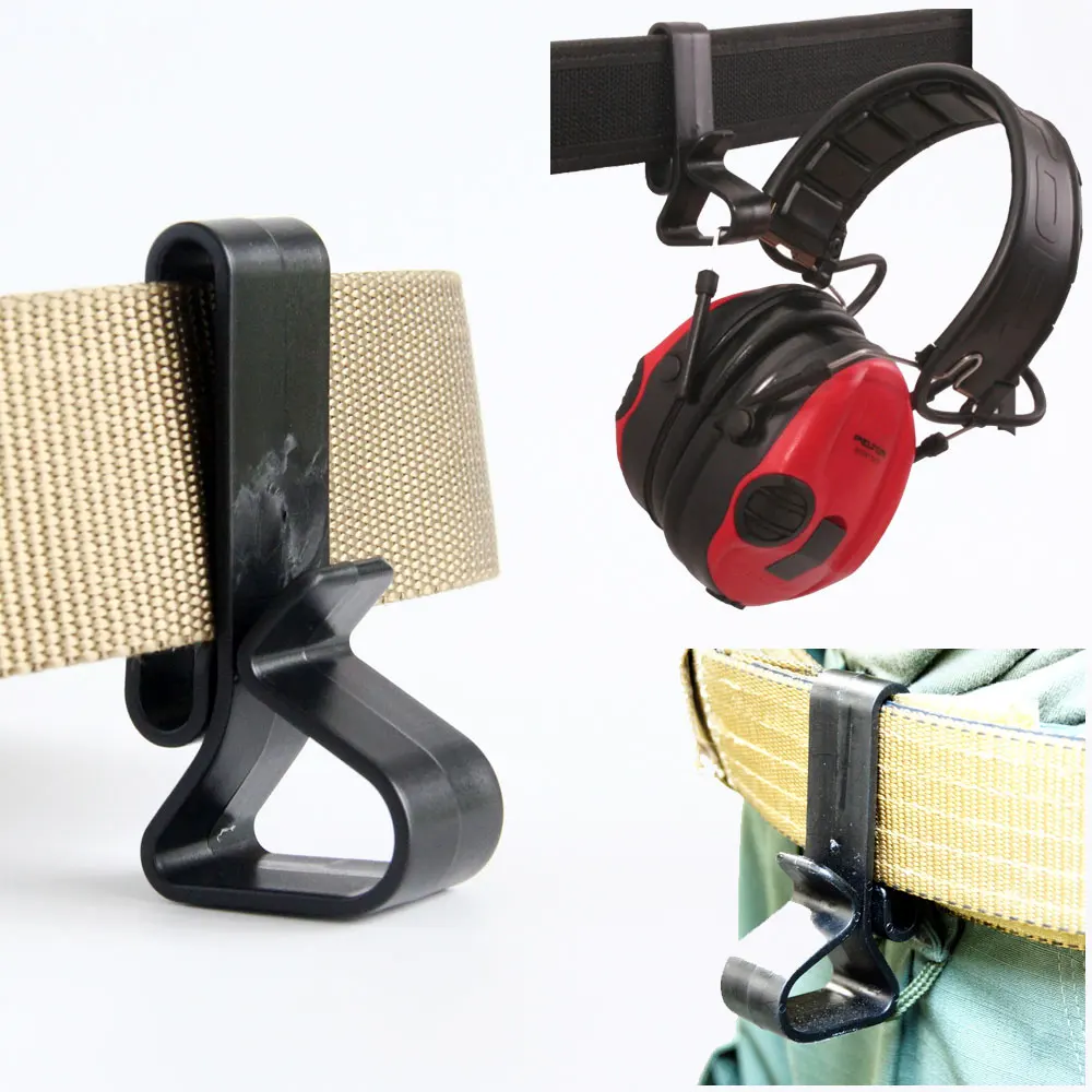 2PCS Tactical Hearing Protector Restraint Holder Outdoor Tool