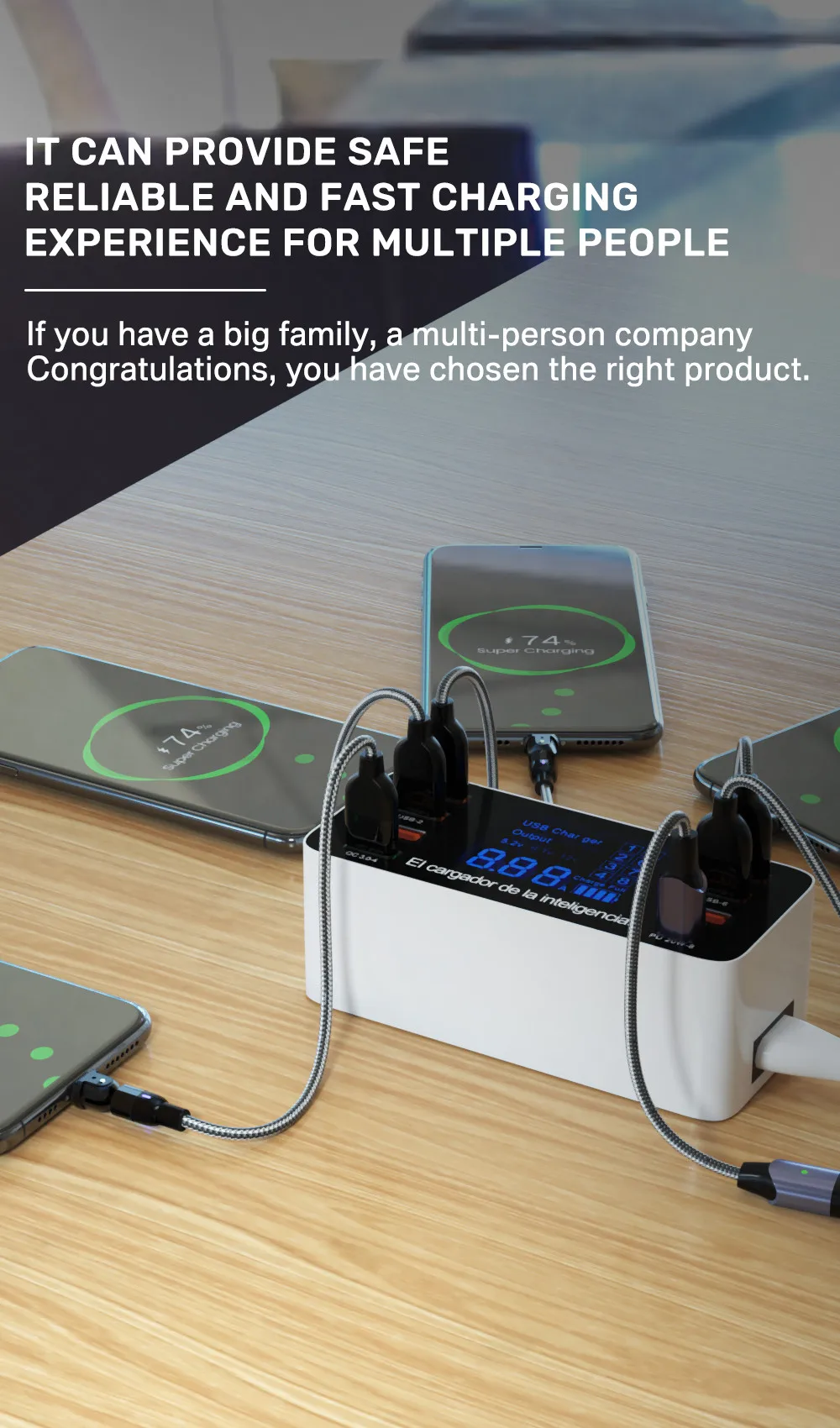 60W Quick Charge QC 3.0 4.0 USB Charger Adapter USB C Charger Phone Tablet Fast Charger For iPhone 12 Pro Xiaomi Huawei Samsung