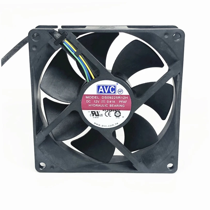 Original AVC 9025 92MM 90MM Fan 90*90*25mm 92*92*25mm Cooing fan For CPU Cooling fan DS09225R12H 12V 0.5A  with PWM 4pin
