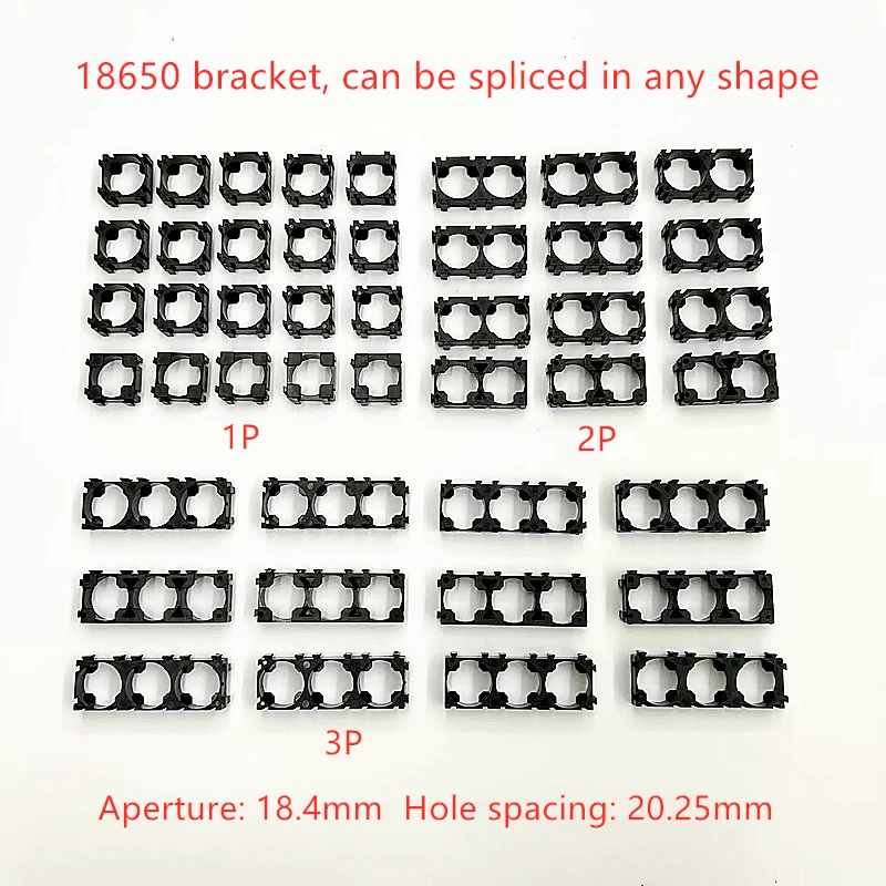 10/20/50/100PCS 18650 Battery Holder Safety Anti Vibration Holder Bracket Li-ion Cell Holder Cylindrical Plastic Case