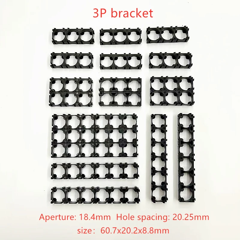 10/20/50/100PCS 18650 Battery Holder Safety Anti Vibration Holder Bracket Li-ion Cell Holder Cylindrical Plastic Case