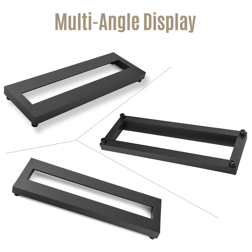 Guitar Effect Pedal Board Guitar Pedalboard Aluminum Alloy Pedalboard 15×4.9 Inch with Carrying Bag Effect Pedal Plate