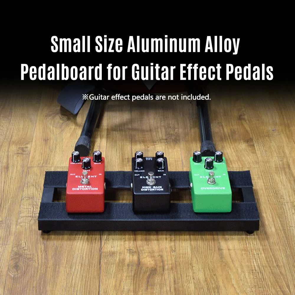 Guitar Effect Pedal Board Guitar Pedalboard Aluminum Alloy Pedalboard 15×4.9 Inch with Carrying Bag Effect Pedal Plate