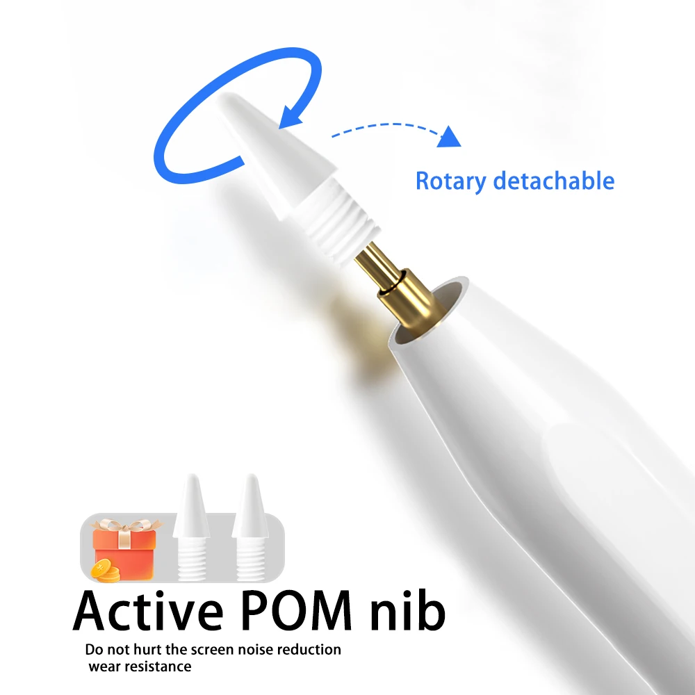 For iPad Pencil 2 1 Palm Rejection Power Display iPad Accessories iPad 2022 2021 2020 2019 2018 Pro 11 12.9 Air Mini Stylus Pen