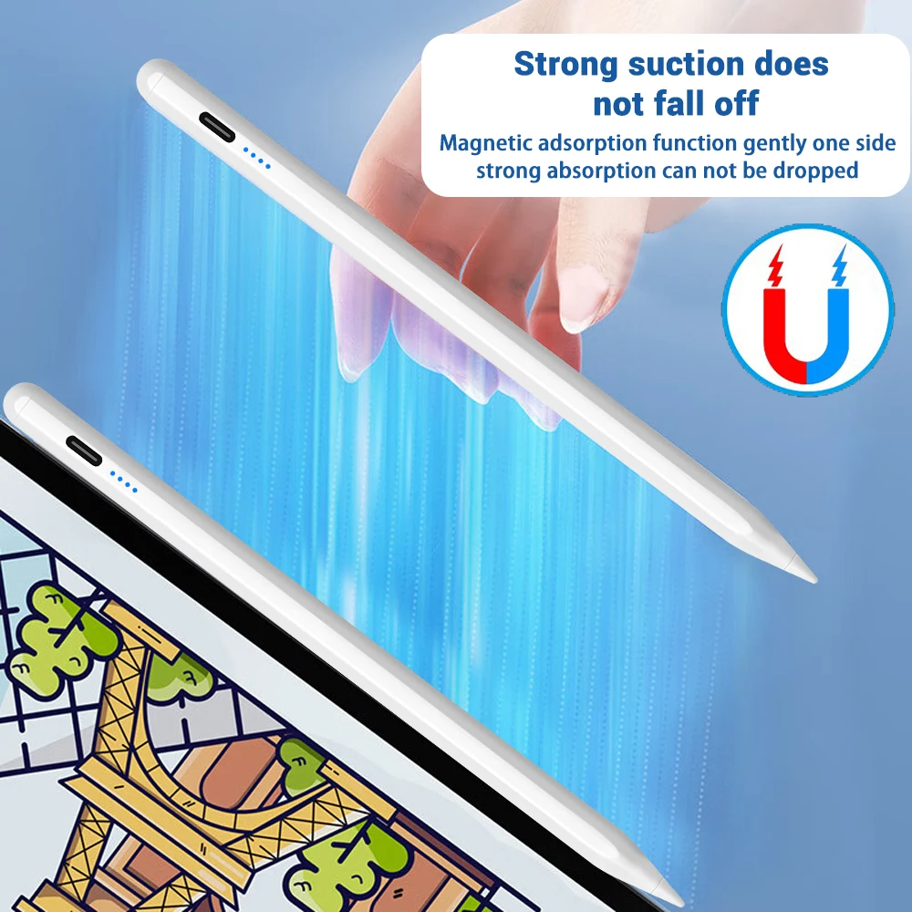 For iPad Pencil 2 1 Palm Rejection Power Display iPad Accessories iPad 2022 2021 2020 2019 2018 Pro 11 12.9 Air Mini Stylus Pen