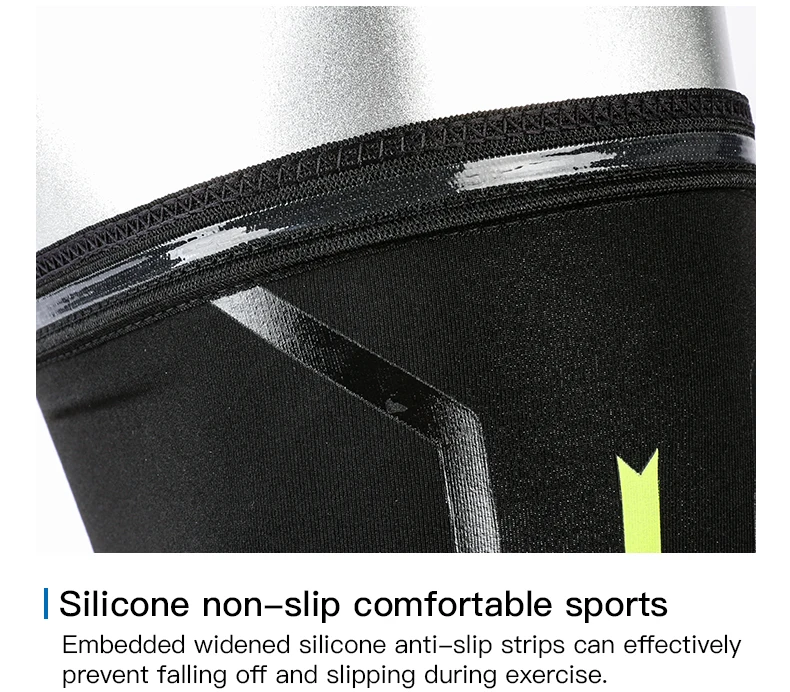 1 Piece Knee Brace Strap Patella Medial Support Strong Meniscus Silicone Compression Protection Sport Kneepads Running Basket