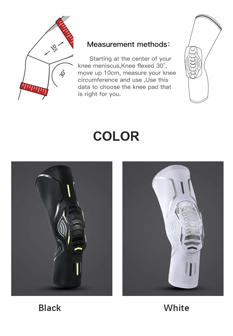 1 Piece Knee Brace Strap Patella Medial Support Strong Meniscus Silicone Compression Protection Sport Kneepads Running Basket