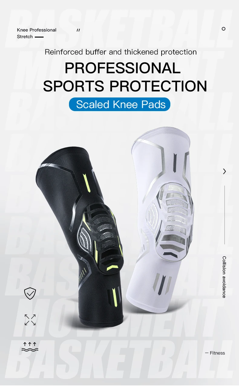 1 Piece Knee Brace Strap Patella Medial Support Strong Meniscus Silicone Compression Protection Sport Kneepads Running Basket