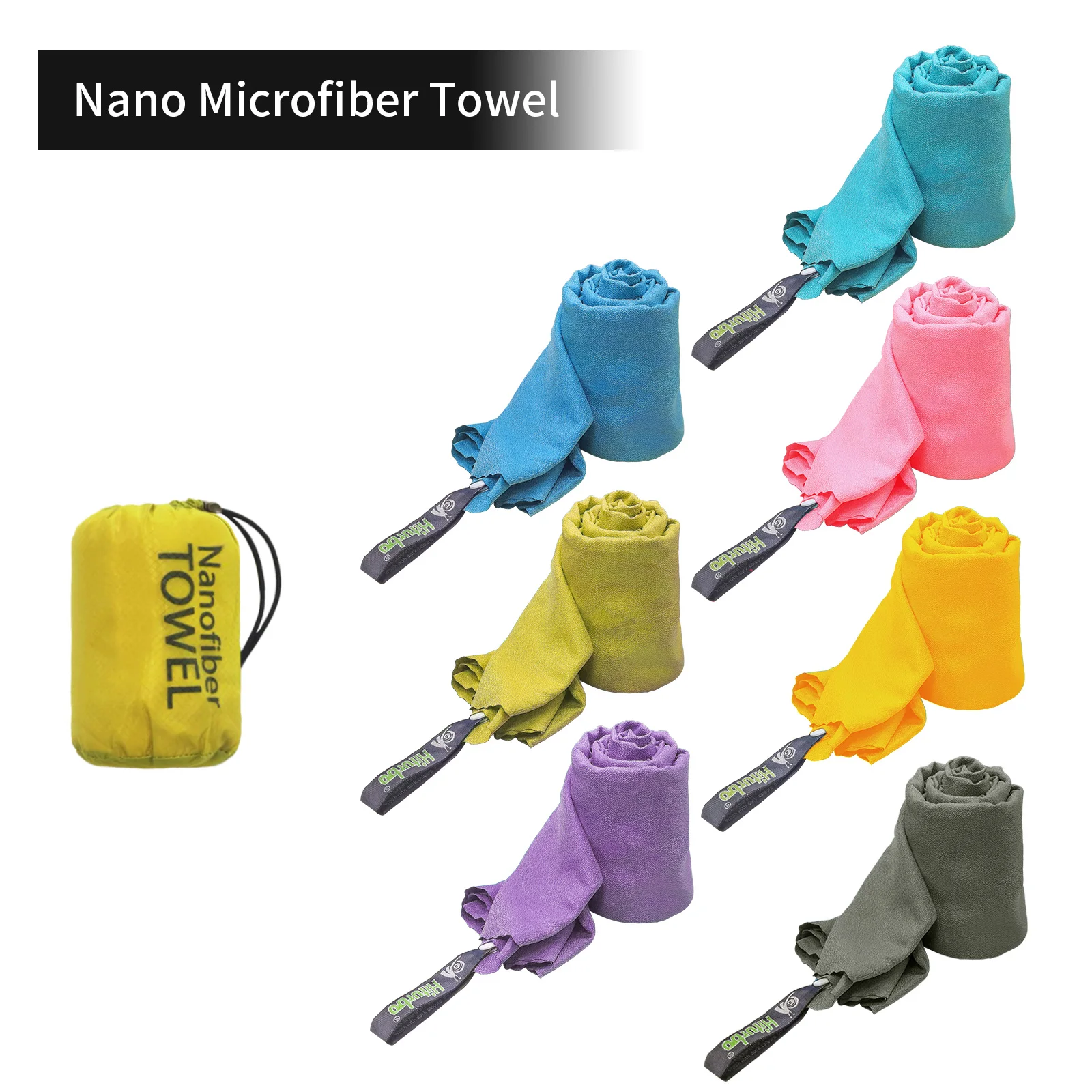 Hiturb Outdoor Travel Round Cloth Bag Packaging Quick Drying Towel Absorbent Quick Drying Lightweight Portable Beach Running