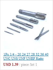 1Pc M2 M2.2 M2.5 M2.6 M3 M3.5 x 0.35mm 0.4mm 0.45mm 0.5mm 0.6mm Metric Right Hand Die Threading Tool For Mold Machining