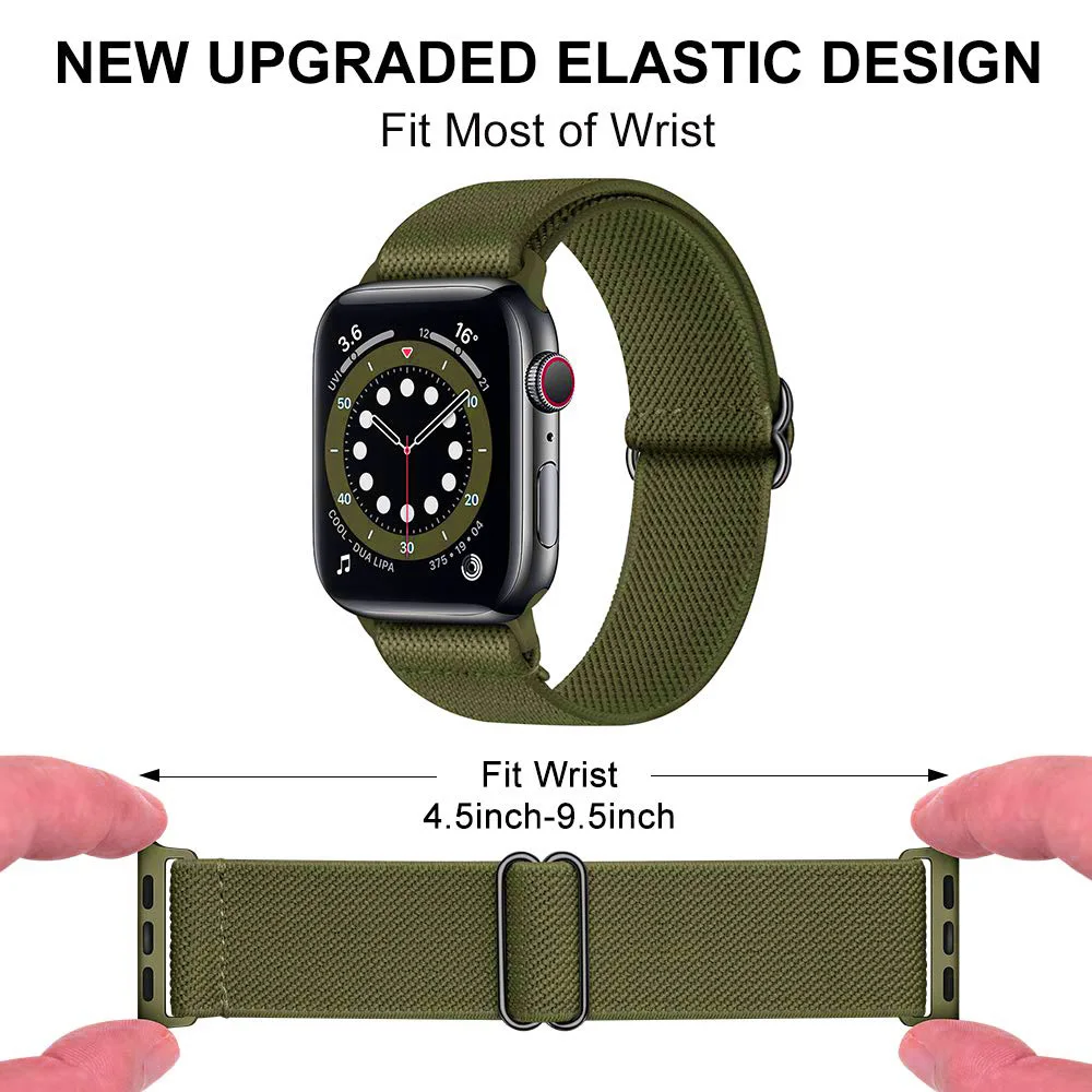 Scrunchie Strap for Apple Watch Band 45mm 44mm 40mm 41mm 42mm 46mm 49mm Elastic Nylon Bracelet iWatch 12 11 9 8 7 6 5 SE Ultra 4