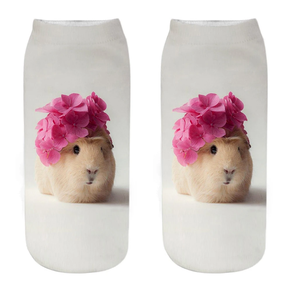 Fashion Animal Socks 3D Printed Funny Kawaii Women Cute Pets Fitness Hamster Sokken Many Style Cool Dropship