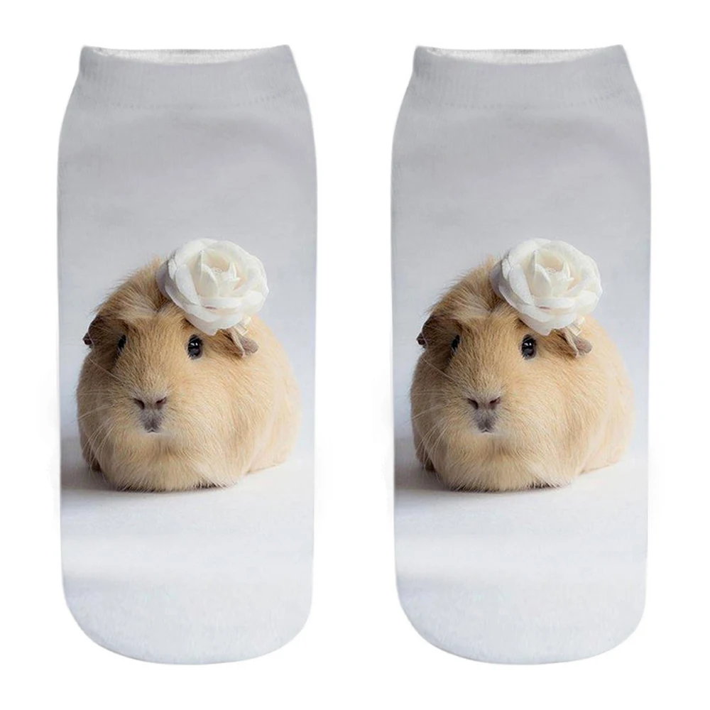 Fashion Animal Socks 3D Printed Funny Kawaii Women Cute Pets Fitness Hamster Sokken Many Style Cool Dropship