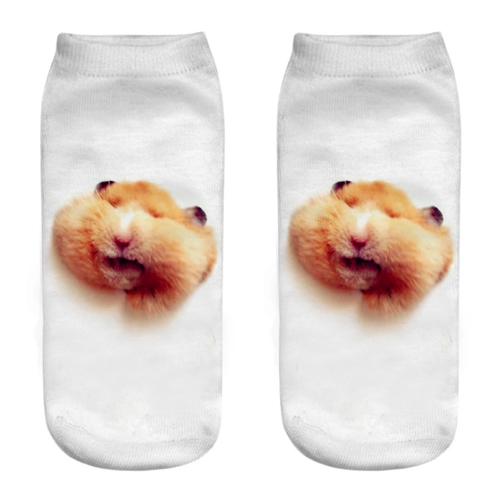 Fashion Animal Socks 3D Printed Funny Kawaii Women Cute Pets Fitness Hamster Sokken Many Style Cool Dropship