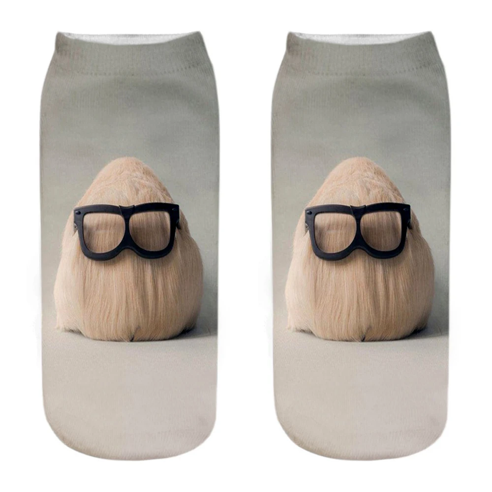 Fashion Animal Socks 3D Printed Funny Kawaii Women Cute Pets Fitness Hamster Sokken Many Style Cool Dropship