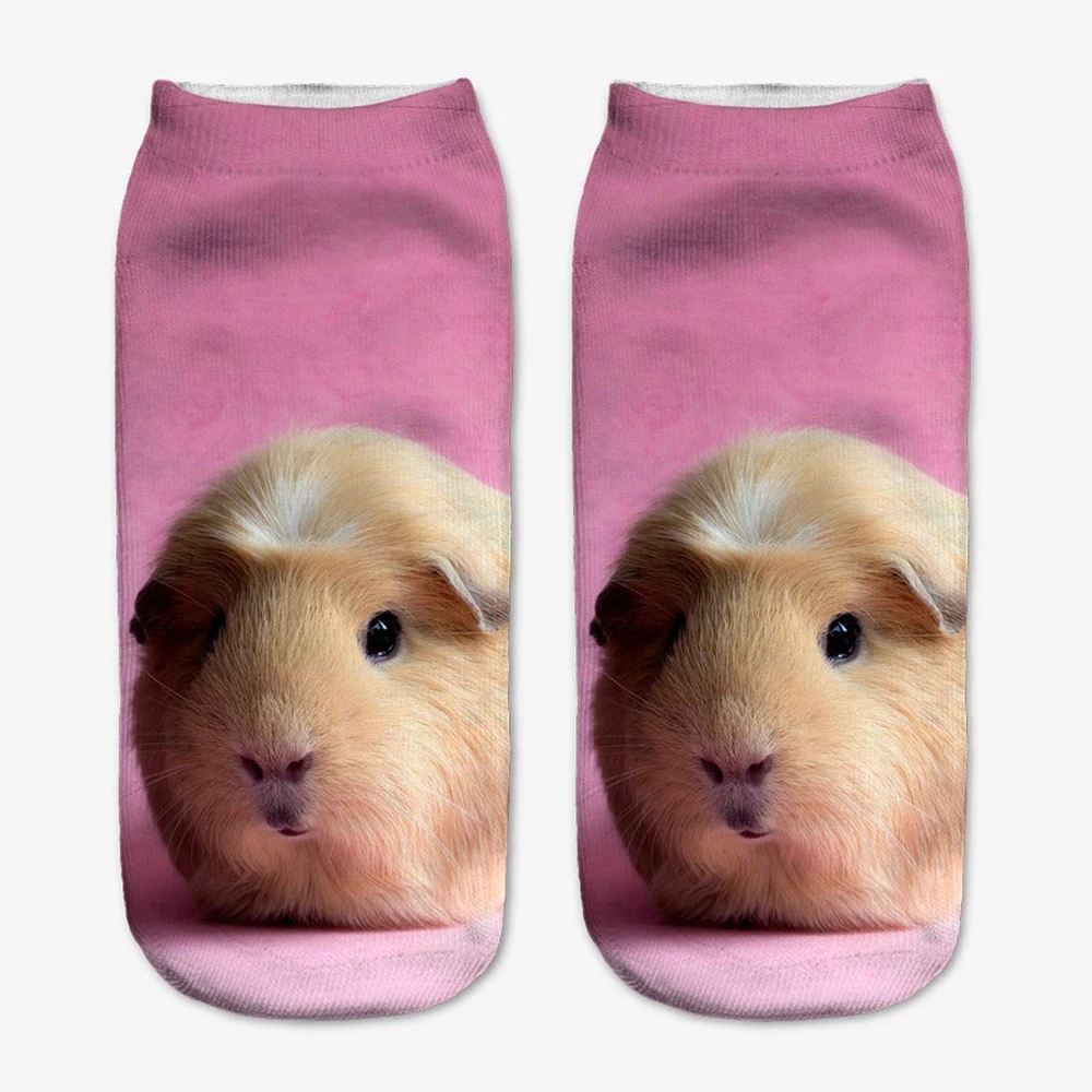 Fashion Animal Socks 3D Printed Funny Kawaii Women Cute Pets Fitness Hamster Sokken Many Style Cool Dropship