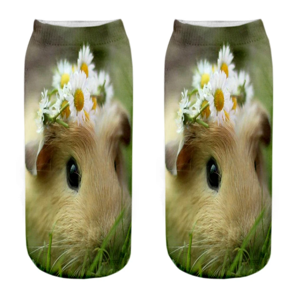 Fashion Animal Socks 3D Printed Funny Kawaii Women Cute Pets Fitness Hamster Sokken Many Style Cool Dropship